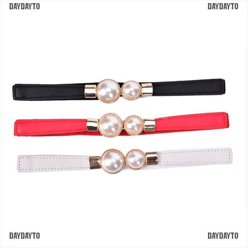 Thắt Lưng Co Giãn Đính Ngọc Trai Thời Trang Dành Cho Nữ
