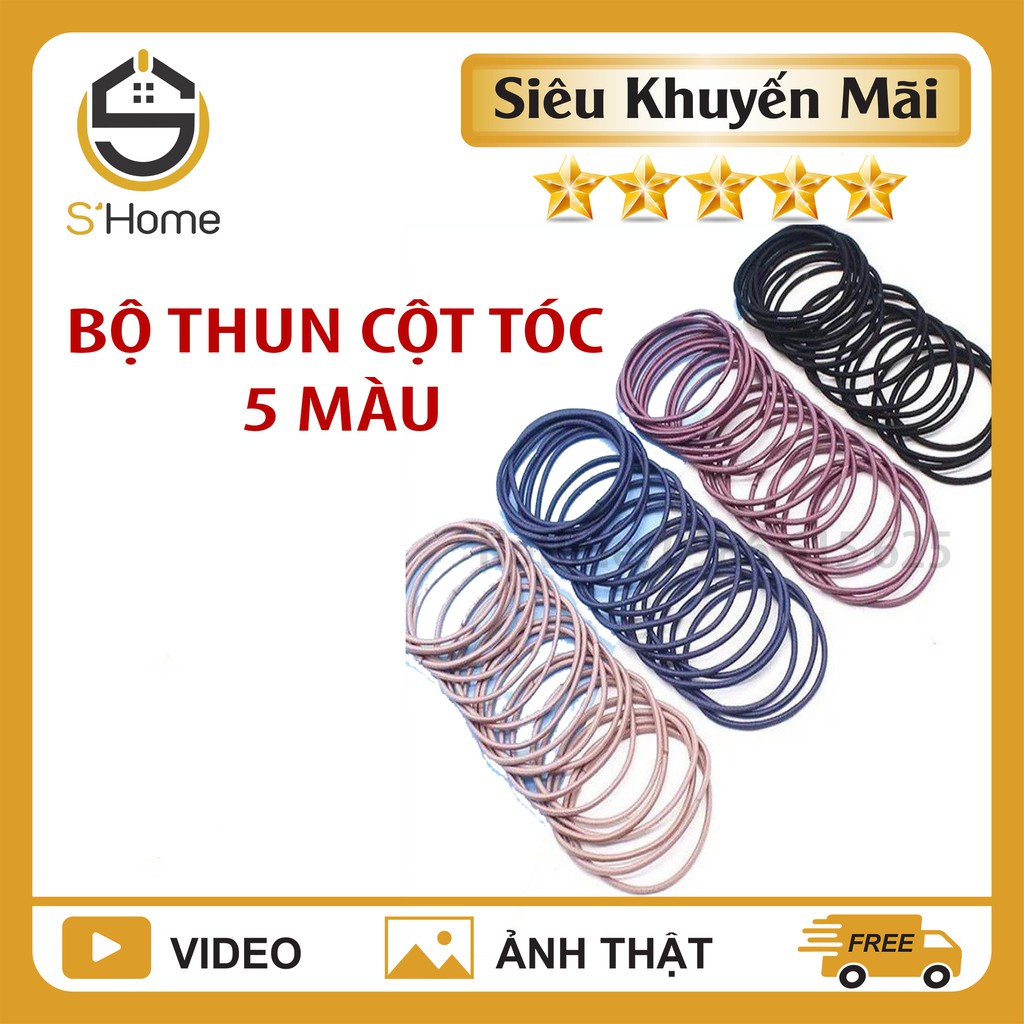 [Mã SKAMLTS7 giảm 10% đơn 150K] Dây Cột Tóc Màu Xanh, Thun Cột Tóc Trơn 1 Màu Đơn Giản, Dễ Thương