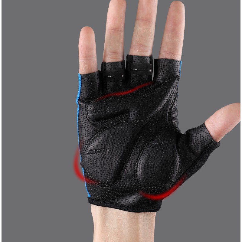 Găng tay ROCKBROS hở ngón chống sốc thoáng khí chuyên dụng khi lái xe