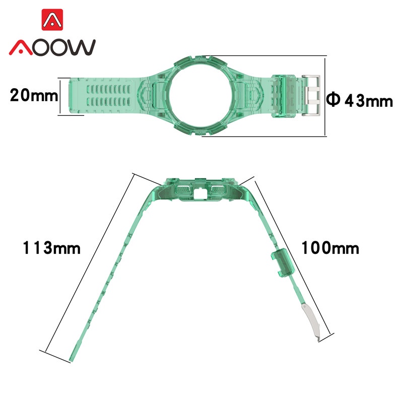 Dây Đeo TPU Trong Suốt Bảo Vệ Cho Đồng Hồ Thông Minh Samsung Galaxy Watch4 40mm 44mm Watch 4 Classic 46mm