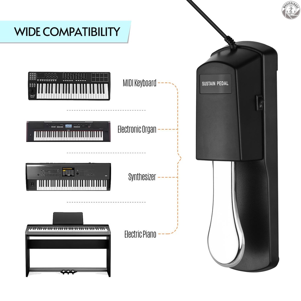 Pê Đan Điện Tử 6.35mm Cho Đàn Piano Casio Yamaha Roland