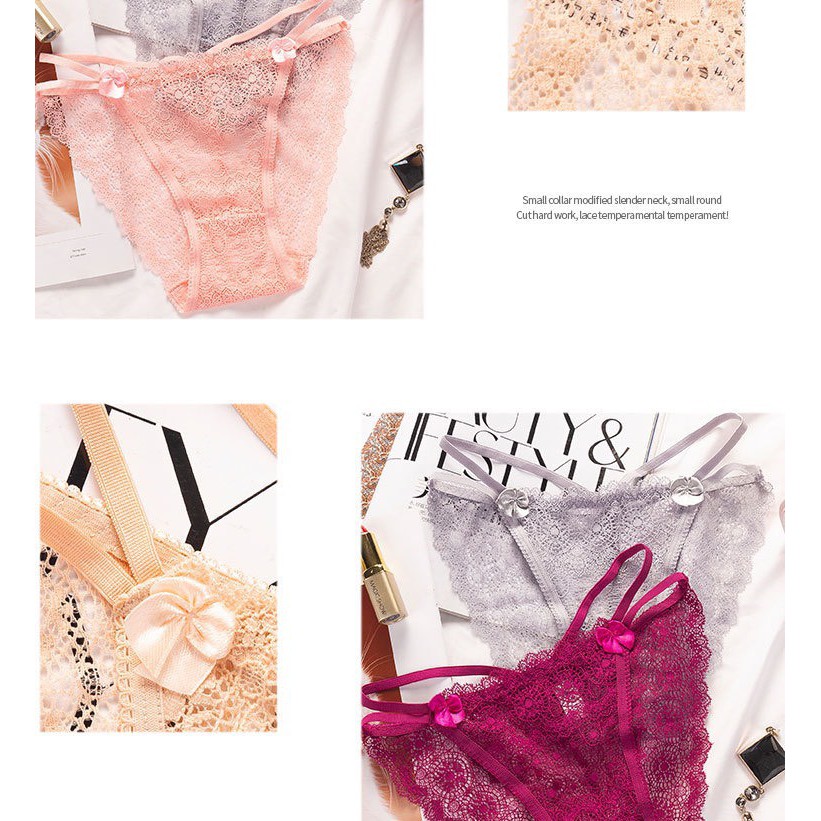 Quần Lót Nữ ❤️FREESHIP❤️ Quần Lót Ren Sexy Quyến rũ cao cấp thiết kế dây hai mảnh gợi cảm đính nơ nhỏ mã 806 | BigBuy360 - bigbuy360.vn