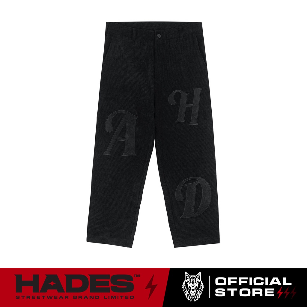 Quần Dài Nhung Gân Unisex BLACK CORDUROY HADES Brand Chính Hãng