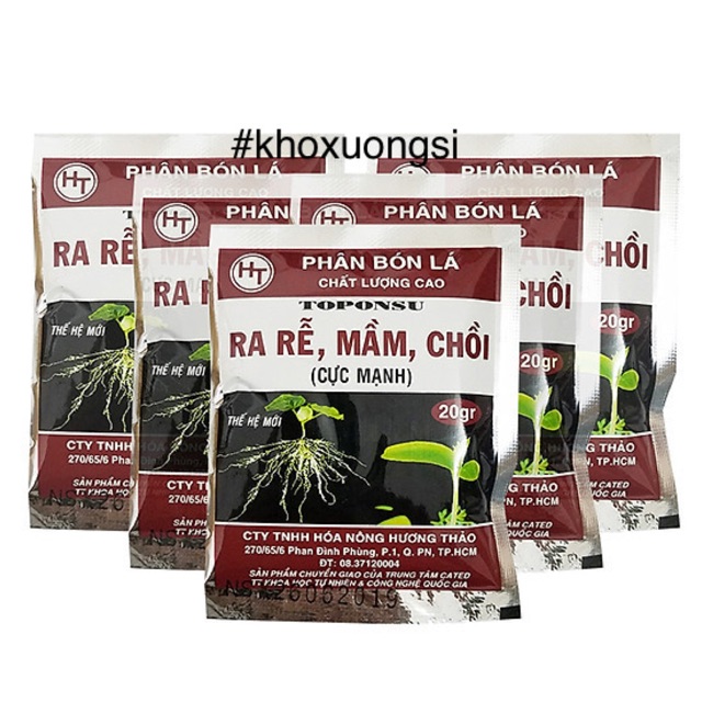 Phân bón lá bón rể chất lượng cao - ra rễ, nãy mầm, đâm chồi, mập cây (gói 20gr-hộp/20gói)