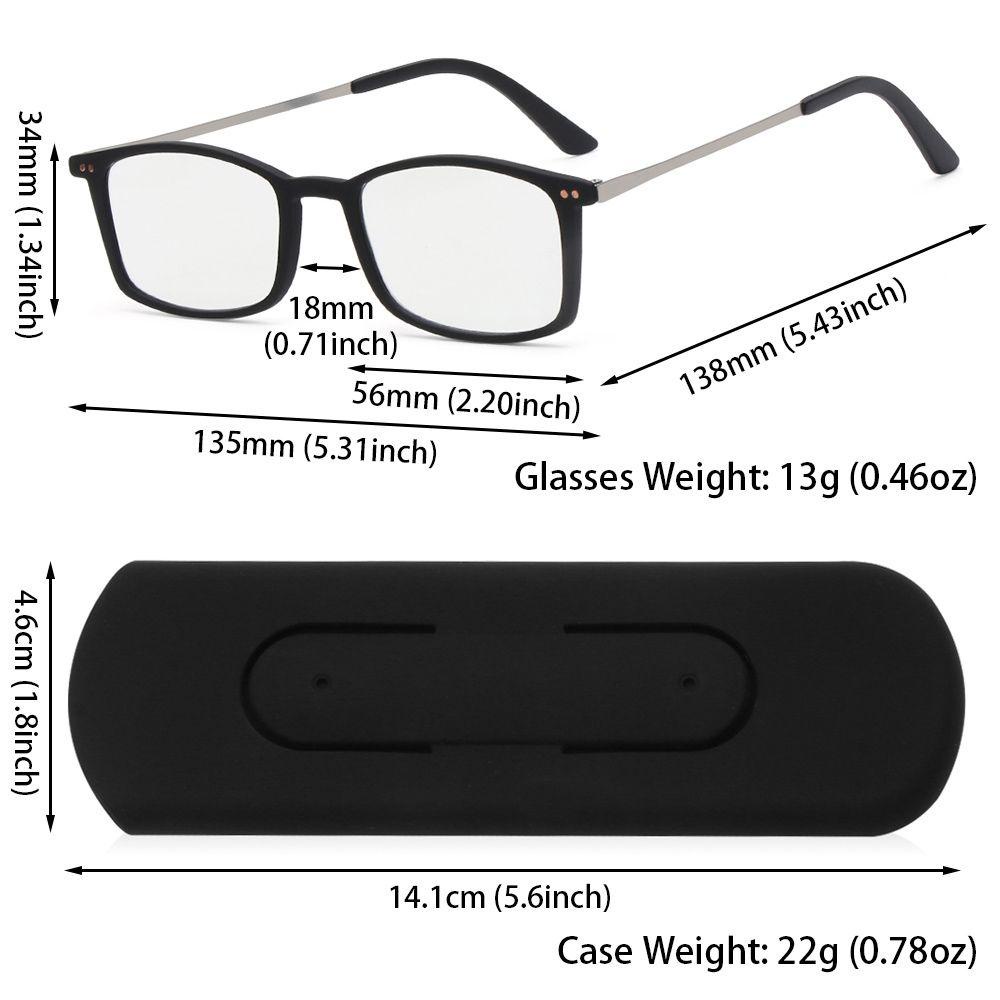 ESPO Kính Đọc Sách Tự Dính Màu Xanh Dương Sáng Xanh Dương Nhỏ Gọn