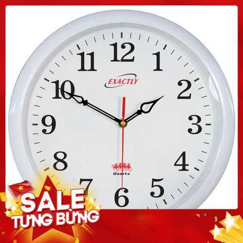 (Chỉ 99k) Đồng Hồ treo Tường Kim Trôi Cao Cấp Tròn máy treo tường - U450 (Trắng) - Hàng nhập khẩu