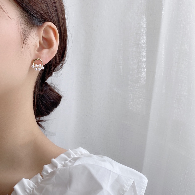 Hoa tai ngọc trai đơn giản Hàn Quốc Trang sức hoa tai nữ thời trang