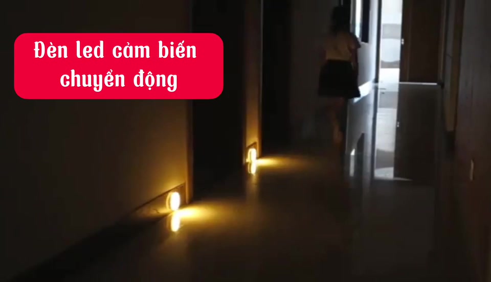 Đèn cảm biến chuyển động, Đèn Led tròn cảm ứng dán tường thông minh không dây dán tủ quần áo, cầu thang | BigBuy360 - bigbuy360.vn