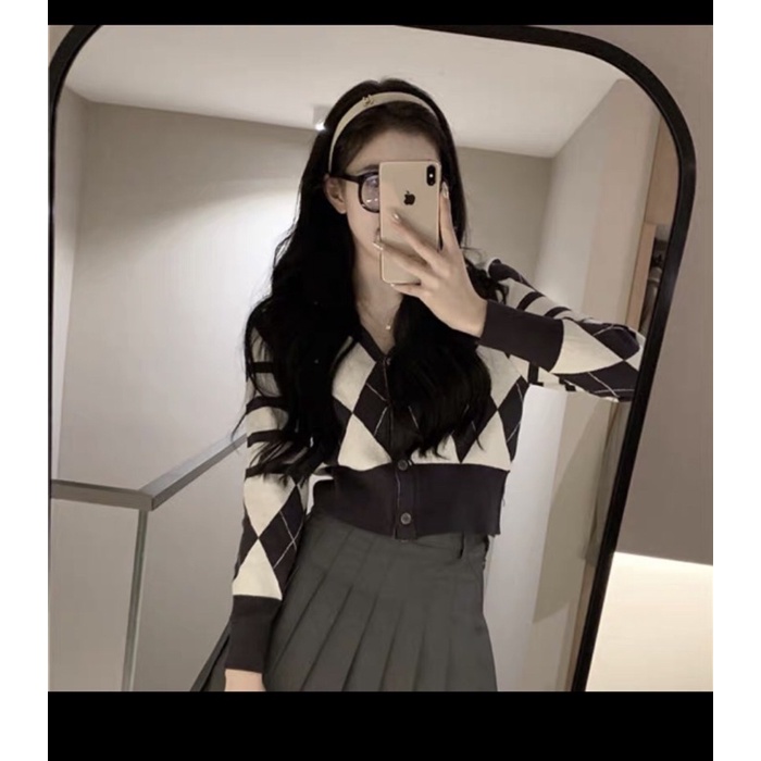 Áo khoác len freesize cardigan thu đông phong cách hàn quốc ziczac | BigBuy360 - bigbuy360.vn