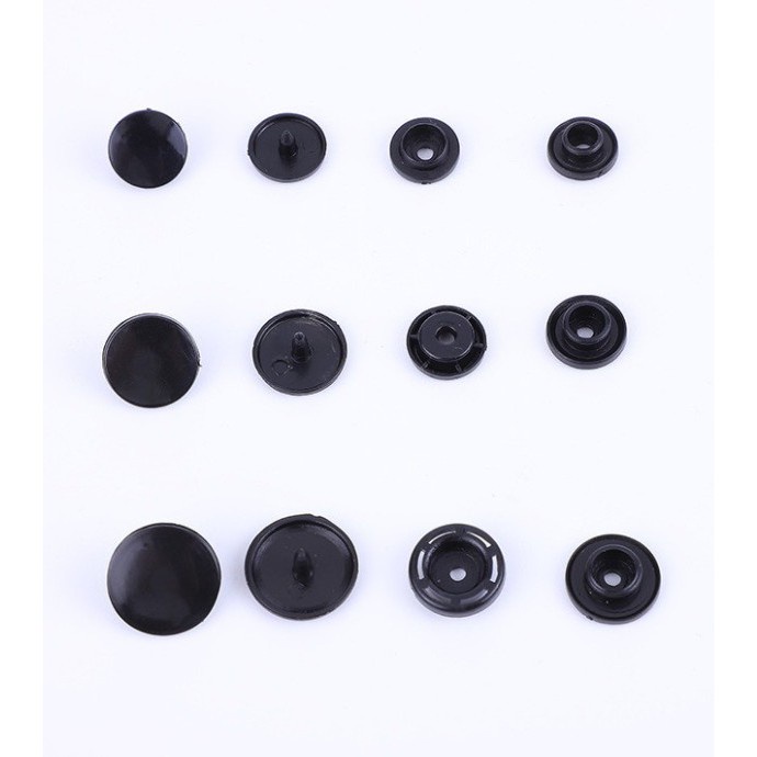 Combo 10 bộ cúc bấm nhựa, nút áo 10mm, 12mm, 14mm giá sỉ