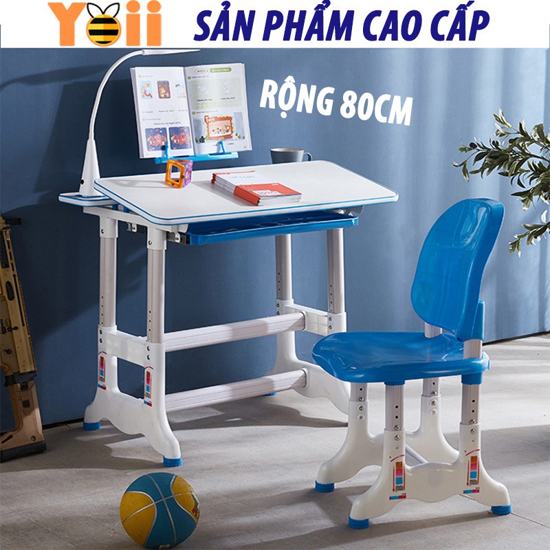 Bộ bàn ghế học sinh trẻ em thông minh chống gù chống cận kích thước lớn B05 52 x 80cm - Tặng kèm đèn LED 3 chế độ
