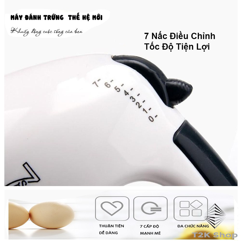 Máy Đánh Trứng Cầm Tay 7 Tốc Độ Công Suất 180W Magic Decor