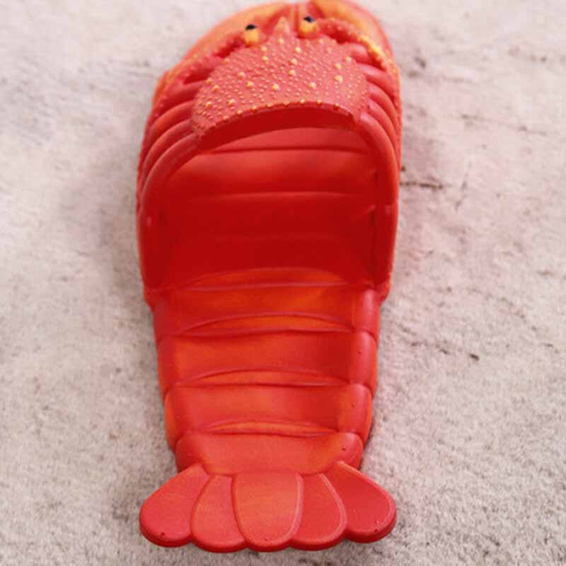 Dép Kẹp Ngón Mềm Hình Tôm Hùm Vui Nhộn Sáng Tạo Chống Thấm Nước Đi Biển Mùa Hè Cho Nam Và Nữ