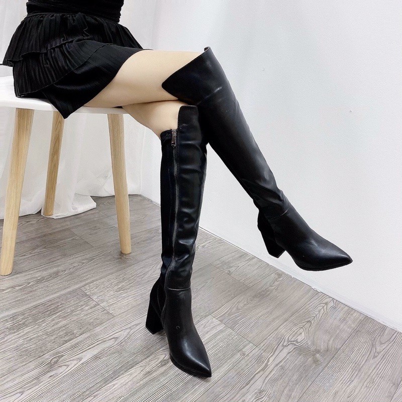 💕💕💕💕Bốt đùi vạt da hàng QCCC chất chun fullbox | BigBuy360 - bigbuy360.vn