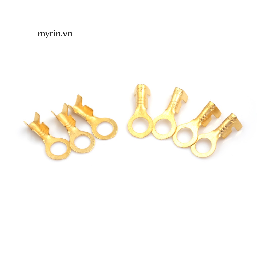 100 Đầu Nối Dây Điện Bằng Đồng Mạ Vàng 5.2mm