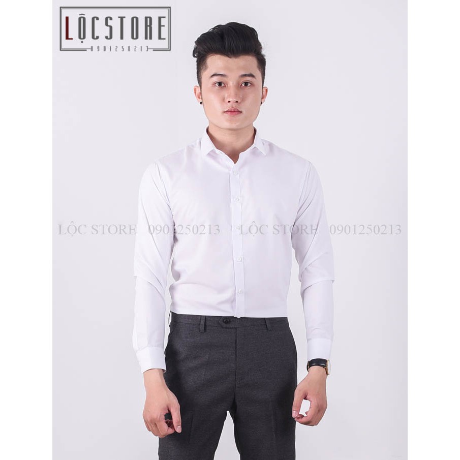 Áo sơmi nam trắng - Không nhăn - Form body hàn quốc | BigBuy360 - bigbuy360.vn
