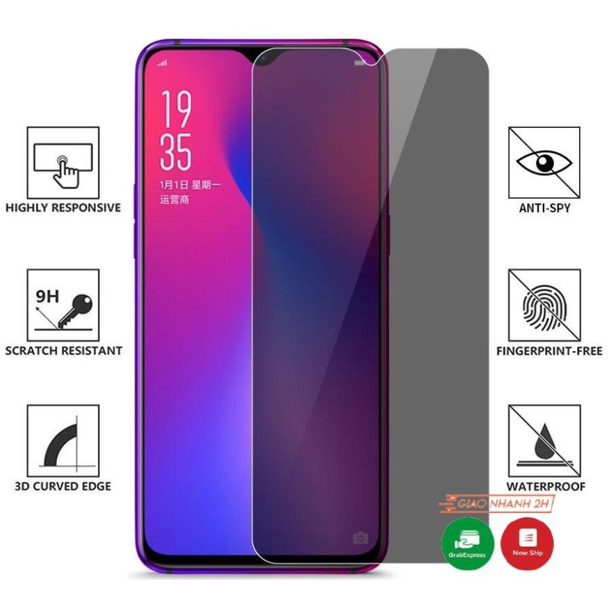 Kính cường lực chống nhìn trộm cho Oppo Reno 2F / reno 3 / F11/ F11 pro/ A91/ F9/ A3s/ A5s / A5 2020/ A9 2020 độ cứng 9H