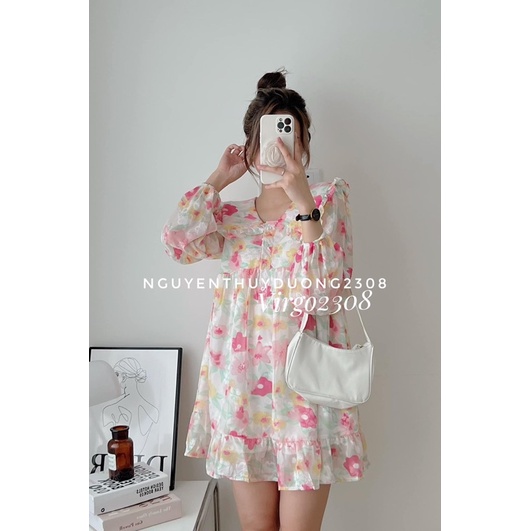 [NEW]VÁY HOA TƠ BABYDOLL “MILLAN DRESS” style Ulzzang