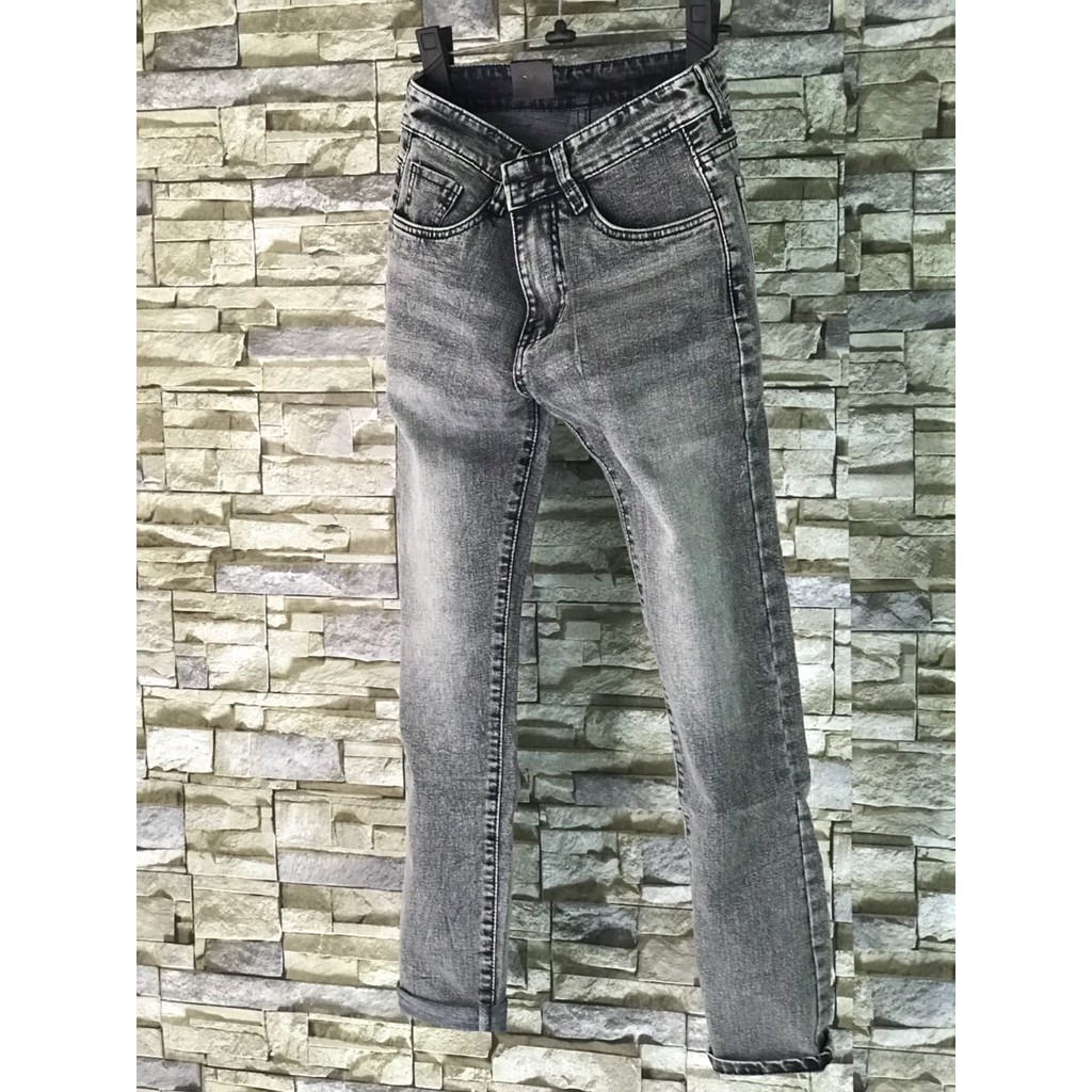 Quần Jean Trơn Nam Đen Quần Bò Nam Ống Côn Co Giãn Cao Cấp | BigBuy360 - bigbuy360.vn