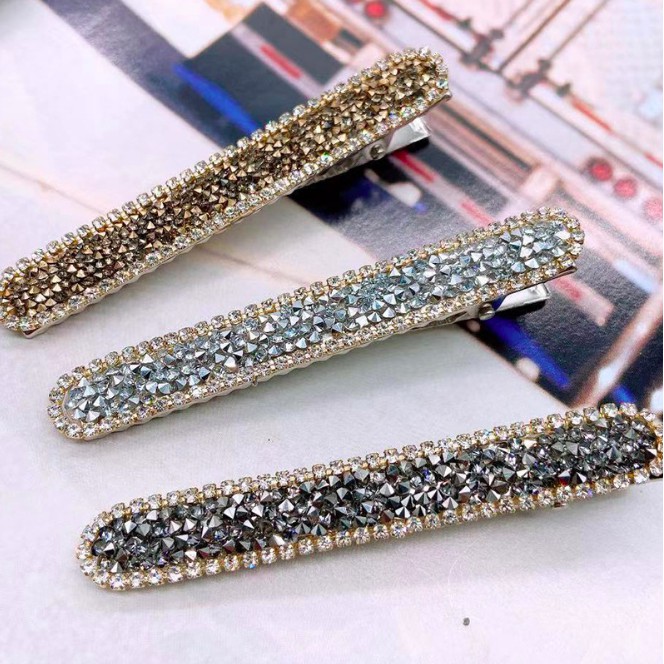 Cặp Tóc, Kẹp mỏ vịt nhiều màu gắn đá chanh xả dễ thương