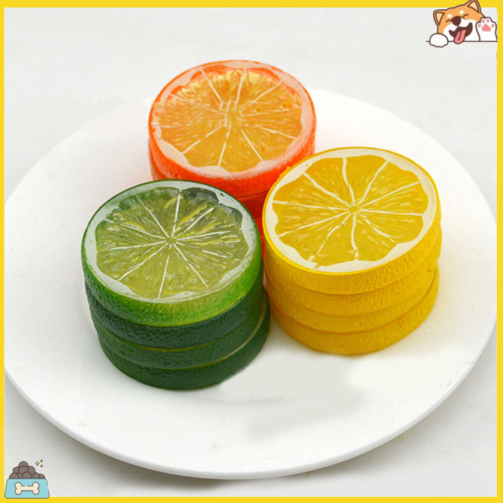 Set 2 lát chanh nhân tạo bằng nhựa trang trí nội thất đa năng