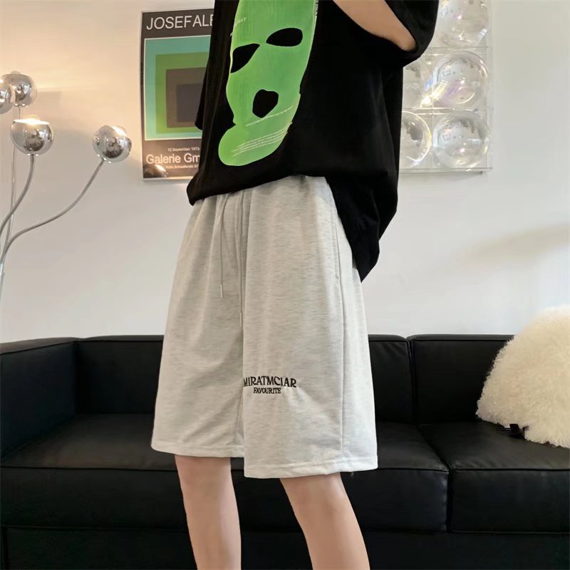 Quần Short Thể Thao Dáng Suông Thêu Chữ Đơn Giản Thời Trang Mùa Hè Cho Nam Size M-2XL