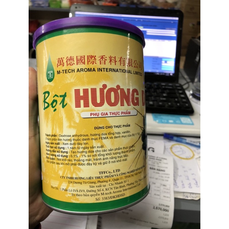 Bột hương dừa ( vani hương dừa ) hộp 500g