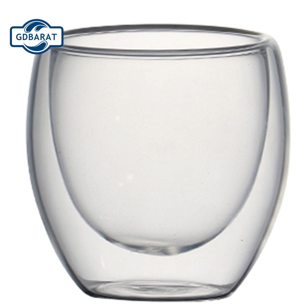 Set 6 Cốc Thủy Tinh Hai Lớp Cách Nhiệt 80ml