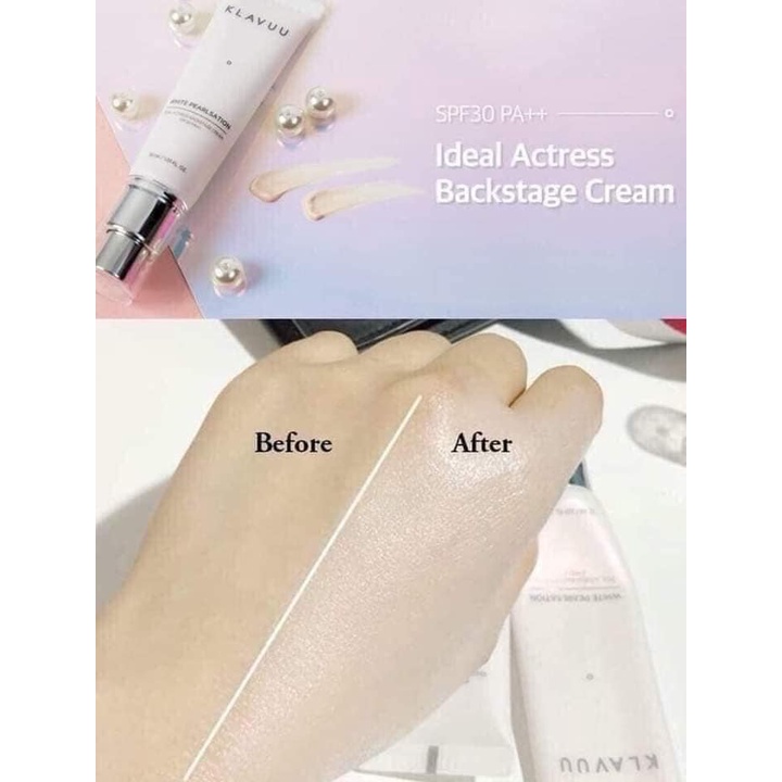 Kem lót Klavuu White Pearlsation Ideal Actress Backstage Cream 50ml | BigBuy360 - bigbuy360.vn