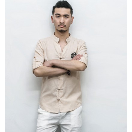 áo đũi cổ tàu dài tay - 5 cúc | BigBuy360 - bigbuy360.vn