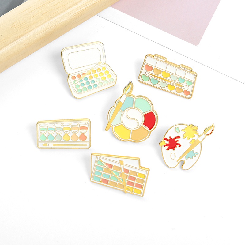 Huy Hiệu Cài Áo Hình Bảng Vẽ Nghệ Thuật Sáng Tạo