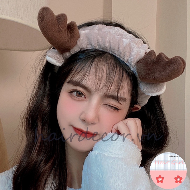 Băng đô rửa mặt bằng lông nhung kiểu tùy chọn cho nữ