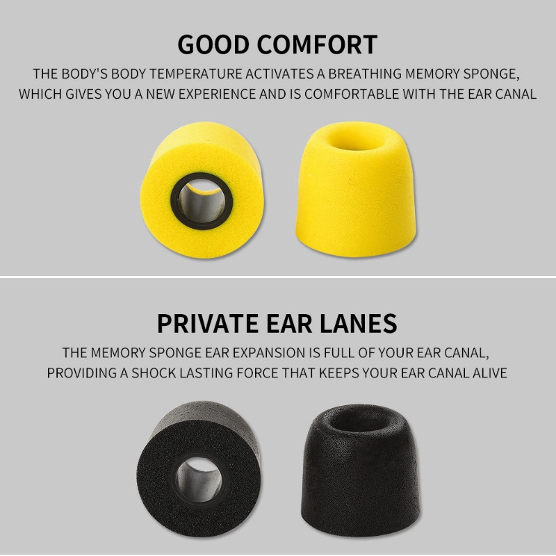 Set 10 nút đệm tai có màu QKZ T400 tiện lợi dành cho tai nghe nhét tai