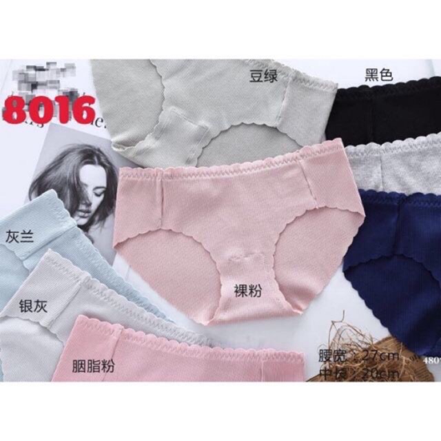(8016) combo 10 quần cotton ko viền dễ thương