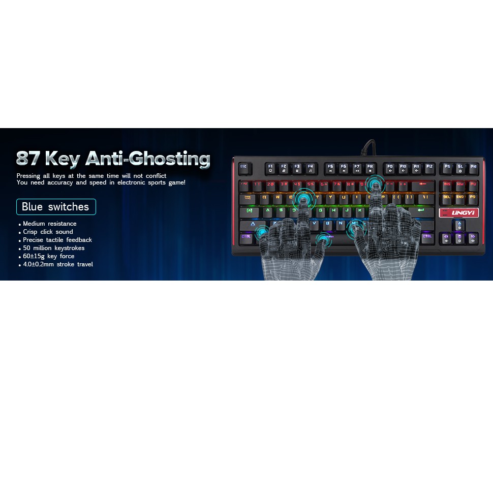 Bàn phím cơ TKL 87 key Lingyi Zeryou siêu chất mini nhỏ gọn