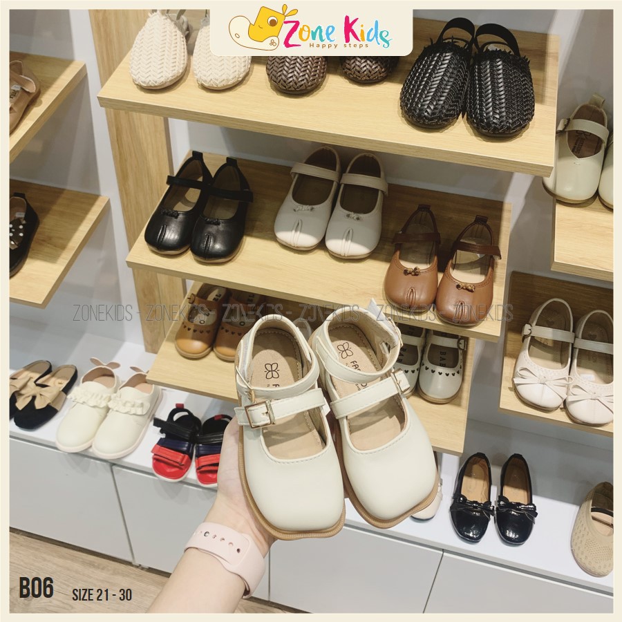 Giày búp bê hai quai dán cho bé gái Zonekids - B06
