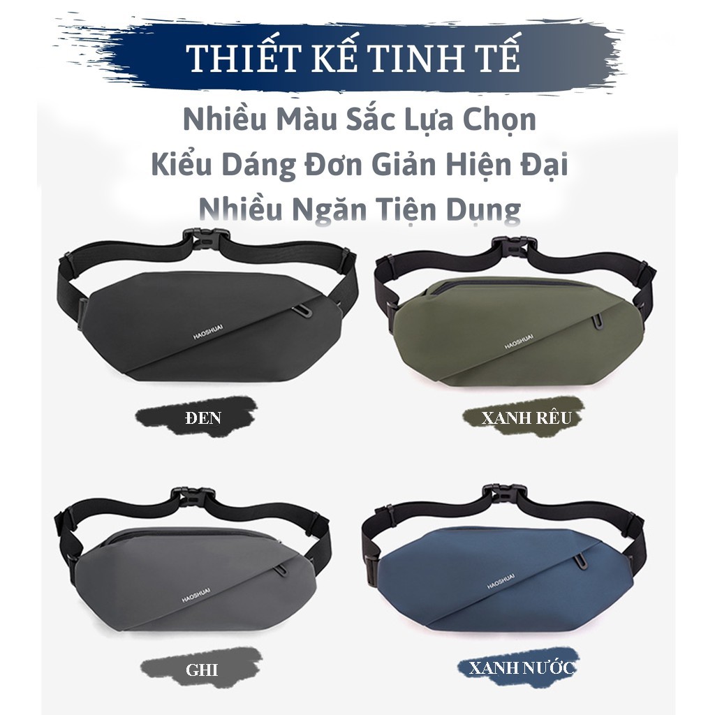 Túi Đeo Chéo Nam Chống Nước Thể Thao Cặp Đeo Ngực, Hông Và Bao Tử Đa Năng TX03