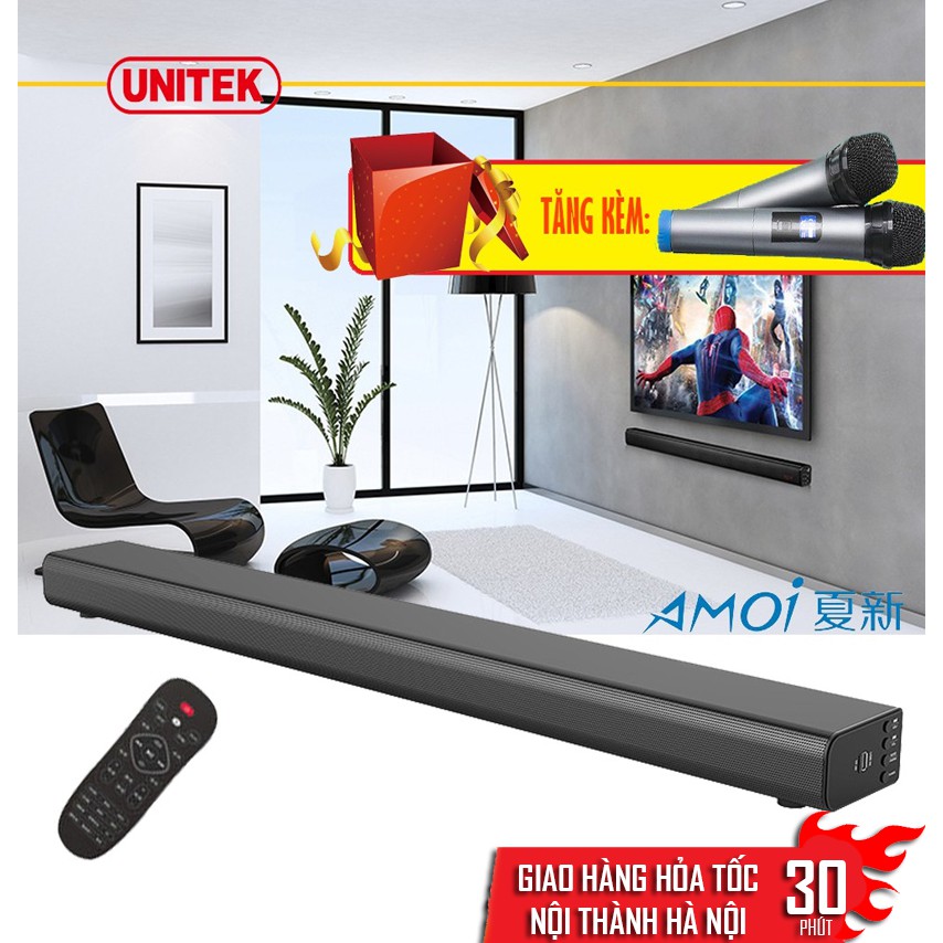 Loa Soundbar 5.1 Bluetooth Hát Karaoke AMOI L5 Tặng Kèm 02 Micro Không Dây Cao Cấp