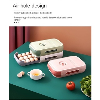 🇻🇳stock ready🇻🇳Home refrigerator fresh egg carton drawer type kitchen storage box with stackable lid with egg roll finishing box🔙COD