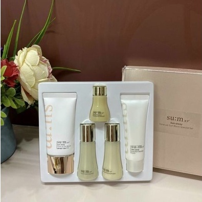 Set Kem Chống Nắng Nâng Tone Tự Nhiên Su:m37 Sun Away Tone-up Sun Block SPF50+/PA++++ Hiệu Quả Suốt 16h