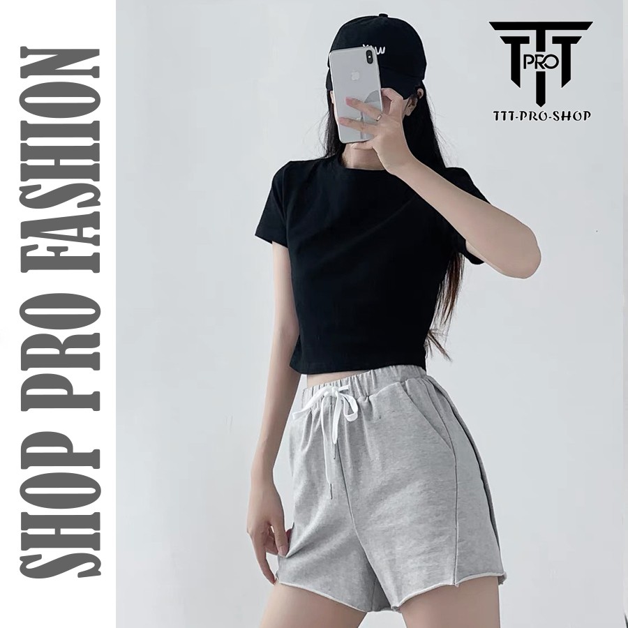 Áo croptop thun nữ, thun gân trơn, áo thun nữ TTT-PRO SHOP ĐẸP | BigBuy360 - bigbuy360.vn