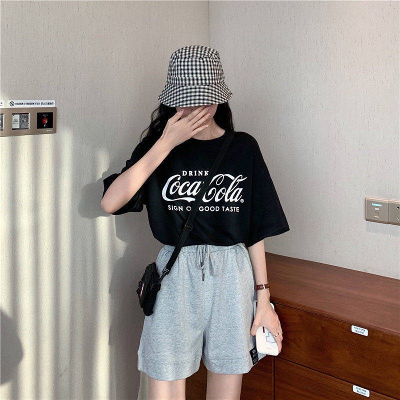 quần sooc đùi nam nữ, quần short unisex cộc mùa hè cạp chun gắn logo vải nỉ da cá