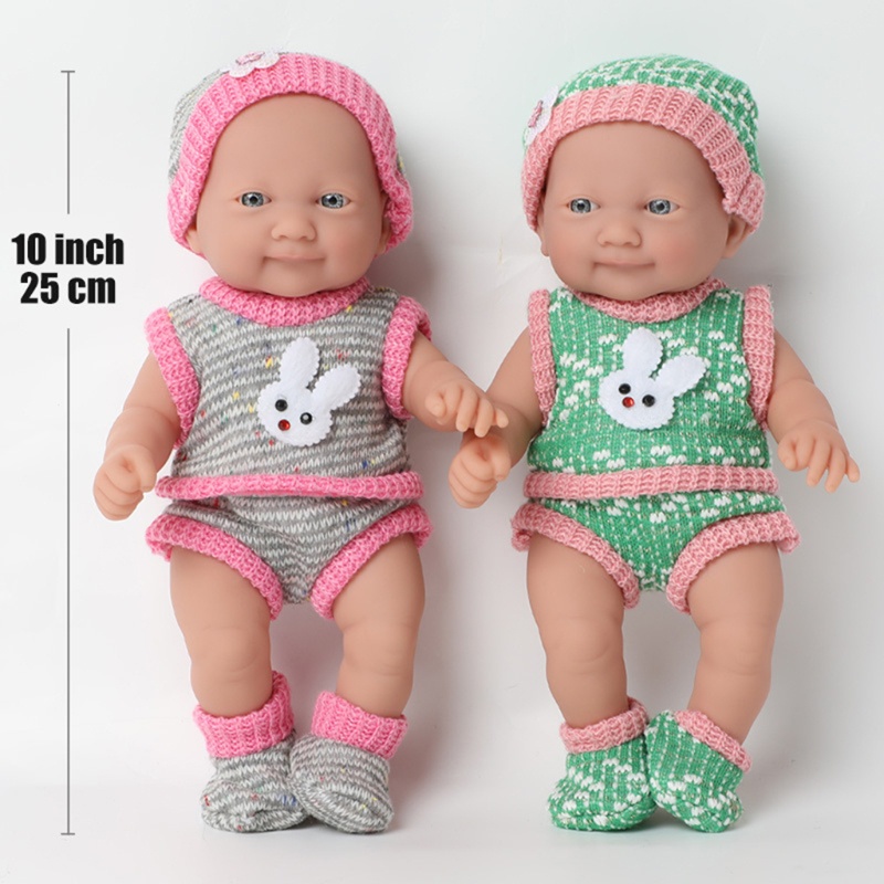 Búp Bê Sơ Sinh Mini 14 inch Mắt Mở Sống Động Kèm Bộ Đồ Dễ Thương