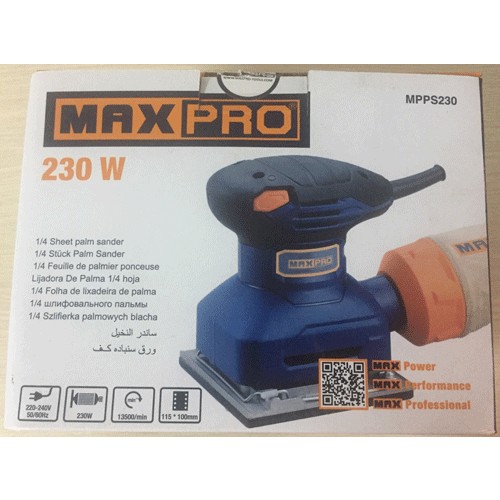 Máy Chà Nhám Vuông MAXPRO MPPS230 230W (Xanh phối Đen)