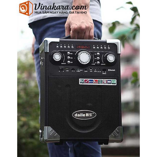 Loa Kéo DAILE S8 Có Mic Bluetooth-Tặng Míc Không Dây