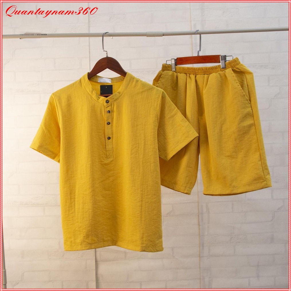 Bộ Quần Áo Đũi Nam chất vải đũi thái loại dày bộ đồ nam vải đũi cao cấp | BigBuy360 - bigbuy360.vn