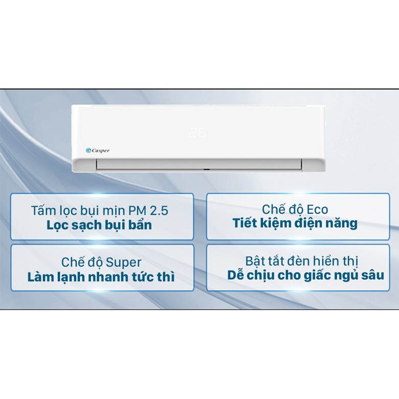 Điều hòa Casper 1.5 HP 12FS32 Mới 2021 12000btu, điều hòa giá rẻ thái lan.