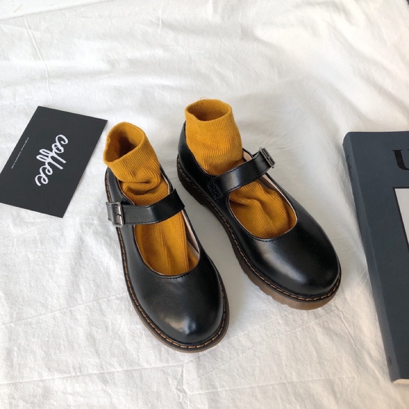 Giày búp bê có quai vintage Mary Jane Yannie Lolita ulzzang Hàn Quốc - Yannie