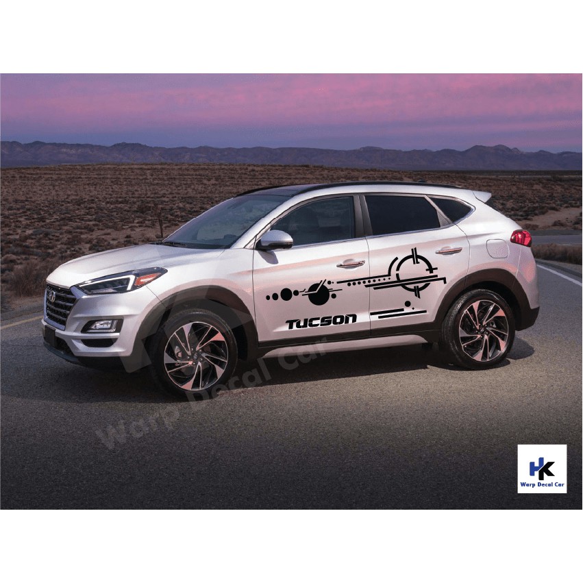 Tem xe Tucson phong cách thể thao- decal tucson