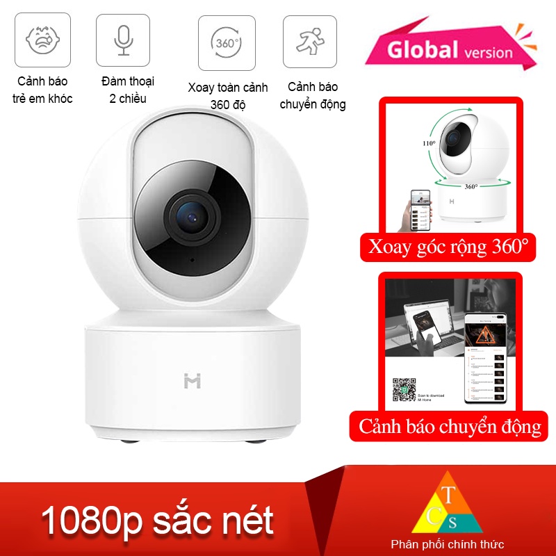 Camera ip xoay C16 1080p Xiaomi IMILAB quốc tế, Lens F3.2, hồng ngoại 4x850nm